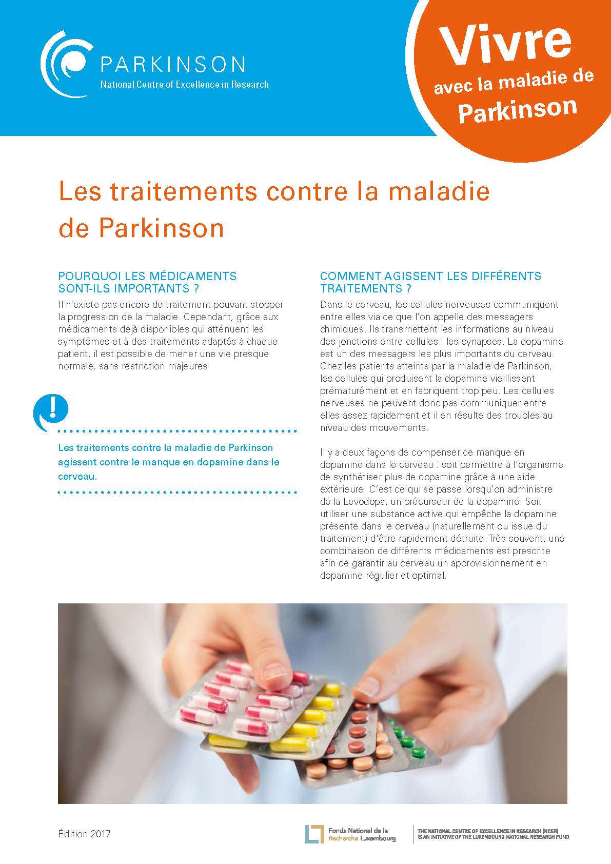 fact sheet - la maladie de Parkinson - traitements