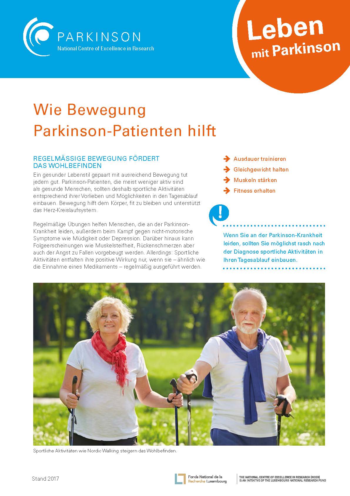 Factsheet-Sport - Parkinson-Krankheit