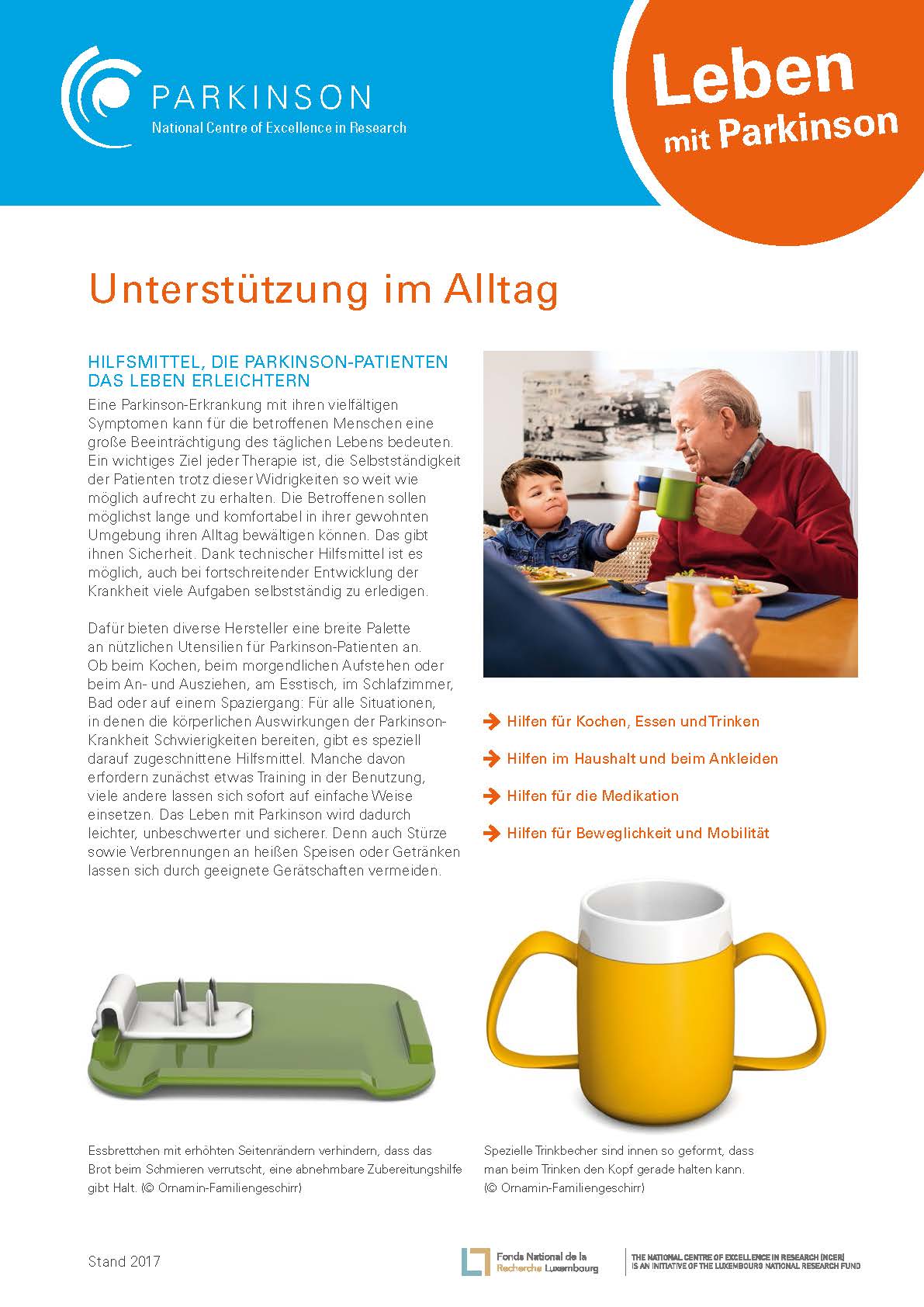 Factsheet - Parkinson-Krankheit Unterstutzung im Alltag