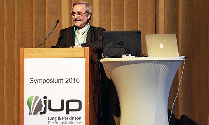 Prof. Balling as patron at the JuP conference in Saarlouis