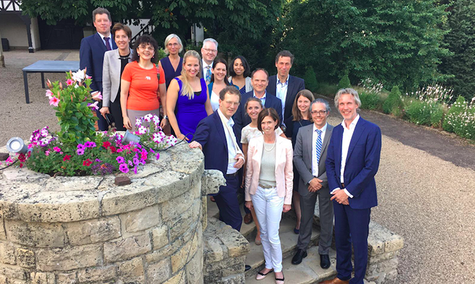 Members of the Radboud University Medical Centre and the Luxembourg Centre for Systems Biomedicine at the Dutch embassy in Luxembourg on July 18.